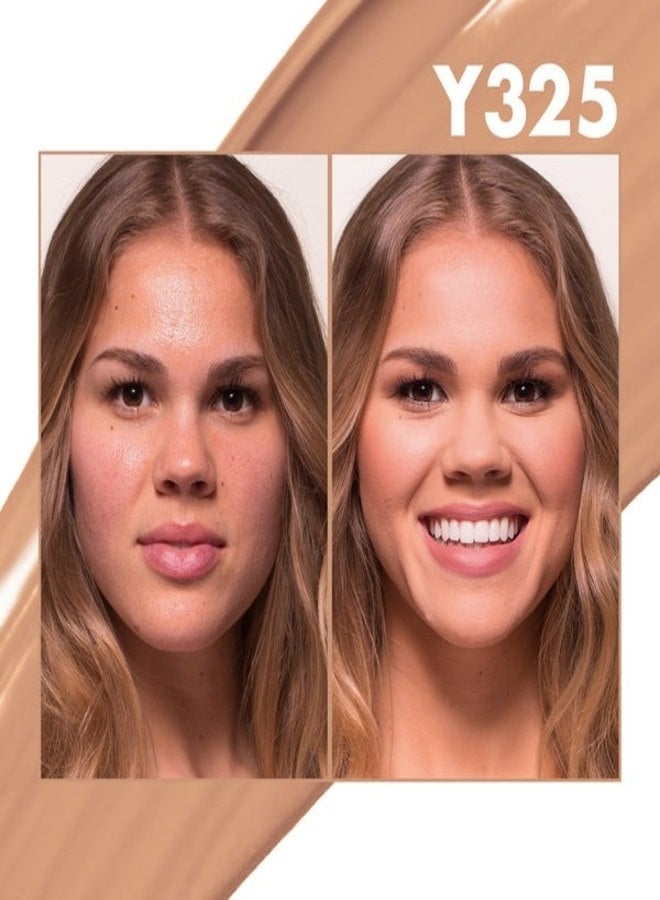 Make Up For Ever Matte Velvet Skin Full Coverage Foundation – 30 ml, Shade Y325 Flesh (Long-Wear, Matte Finish, Full-Coverage Liquid Foundation) - Image 2