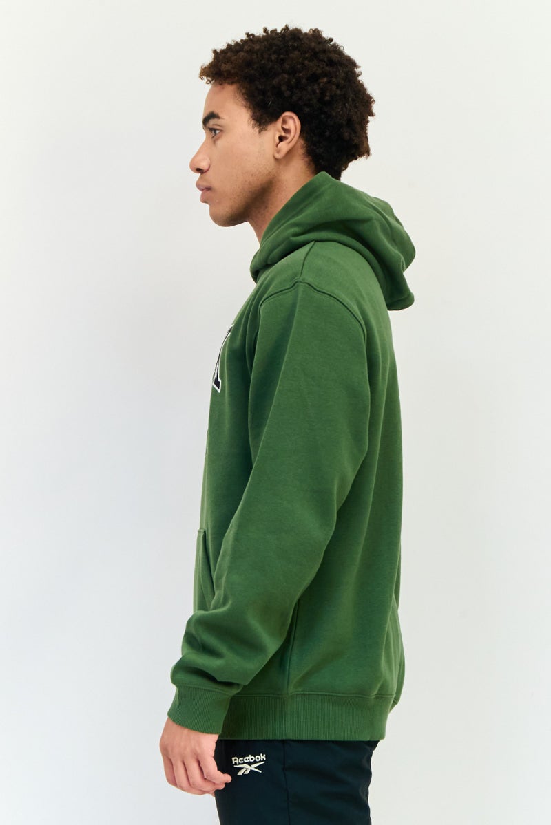 Reebok هودي رياضي للرجال بأكمام طويلة مناسب للخارج، زيتوني - Image 4