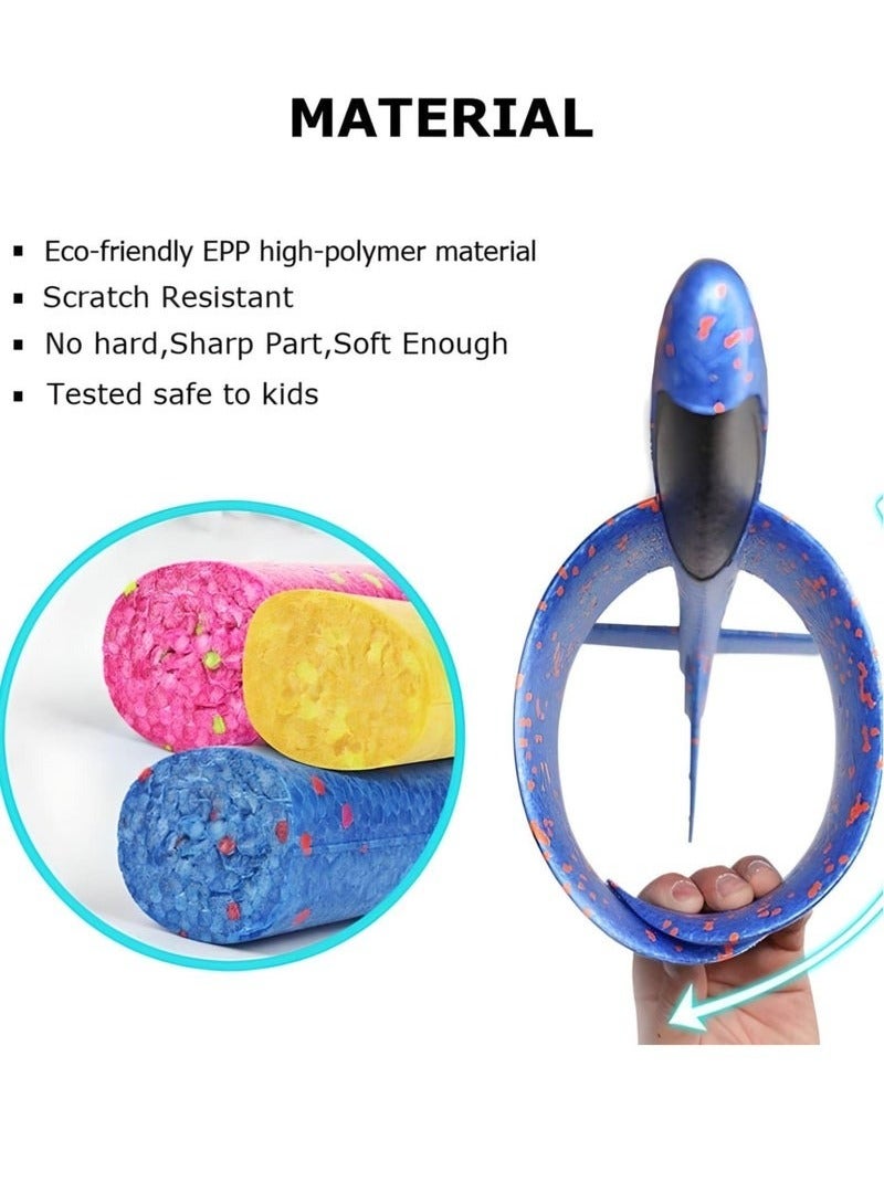 Zashe Airplane LED Light Foam Gliders, 2 Pack Large 17.5-Inch Throwing Foam Planes with 2 Flight Modes, Indoor & Outdoor Flying Toys for Kids, Perfect Gift for Boys & Girls - Image 5