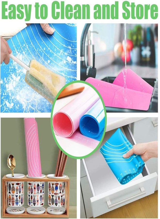 SBA PRIME Silicone Reusable Roti Baking Mat with Measurements | Non-Stick Rolling & Baking Sheet | Dough Kneading Pastry Mat for Kitchen (Multicolor) - Image 3