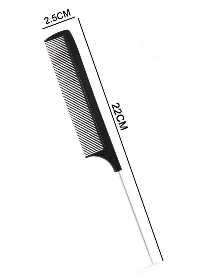 E-DUNIA Professional Smart Look Big Hair Paddle Rectangular Cushion Brush (1) & Brush For Blow Drying Roller Hair Brush (1) & Black Carbon Rat tail, Sectioning comb with Steel Handle (1) [ Pack Of 3 ] - Image 3