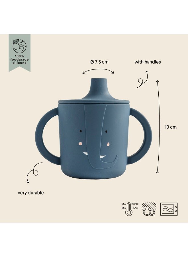 Trixie Silicone Sippy Cup With Handles - 200ml - Mrs. Elephant - Image 2