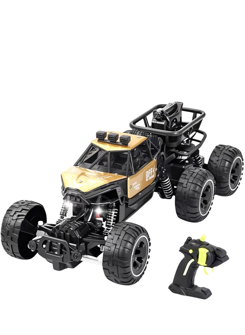 RAKAY 4WD 6-Wheel Remote Control Car, Off-Road High-Speed RC Climbing Vehicle Toy for Kids, Electric Toy Car Gift Birthday for Kids Fun Outdoor Toys(2.4GHz Remote, Waterproof Design)  - Image 1