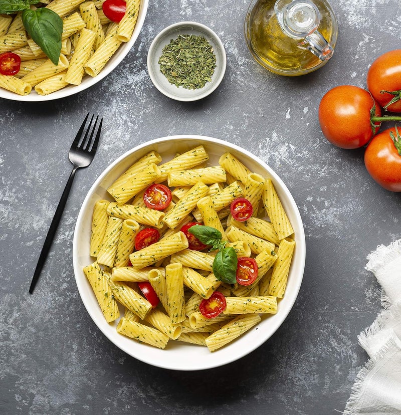 Kook وعاء باستا، أطباق سلطة، أطباق، أطباق تقديم، حساء، خزف، سعة كبيرة، آمن للاستخدام في الميكروويف وغسالة الصحون، مجموعة من 4، 40 أونصة، (أبيض) - Image 5