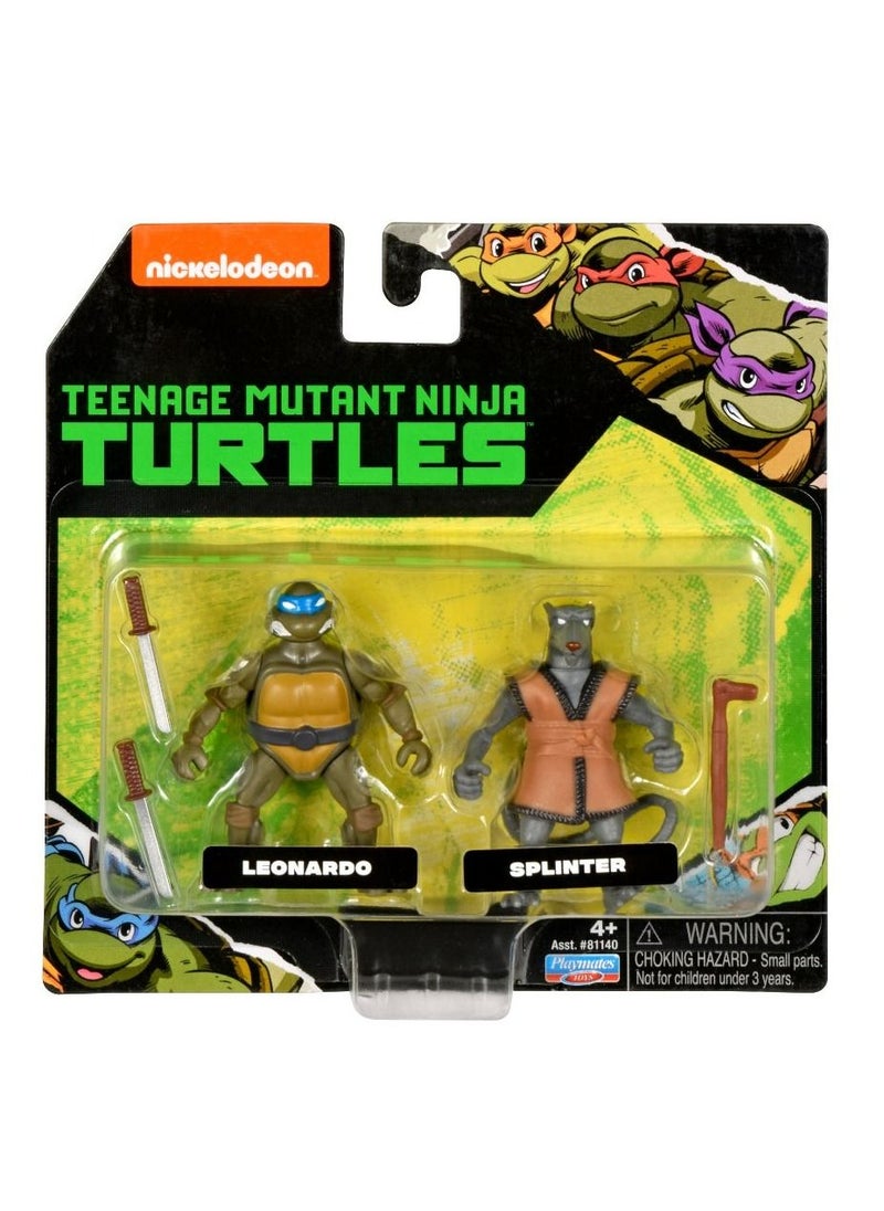 Teenage Mutant Ninja Turtles Teenage Mutant Ninja Turtles: Leo & Splinter Mini Figure 2 Pack  - Image 1