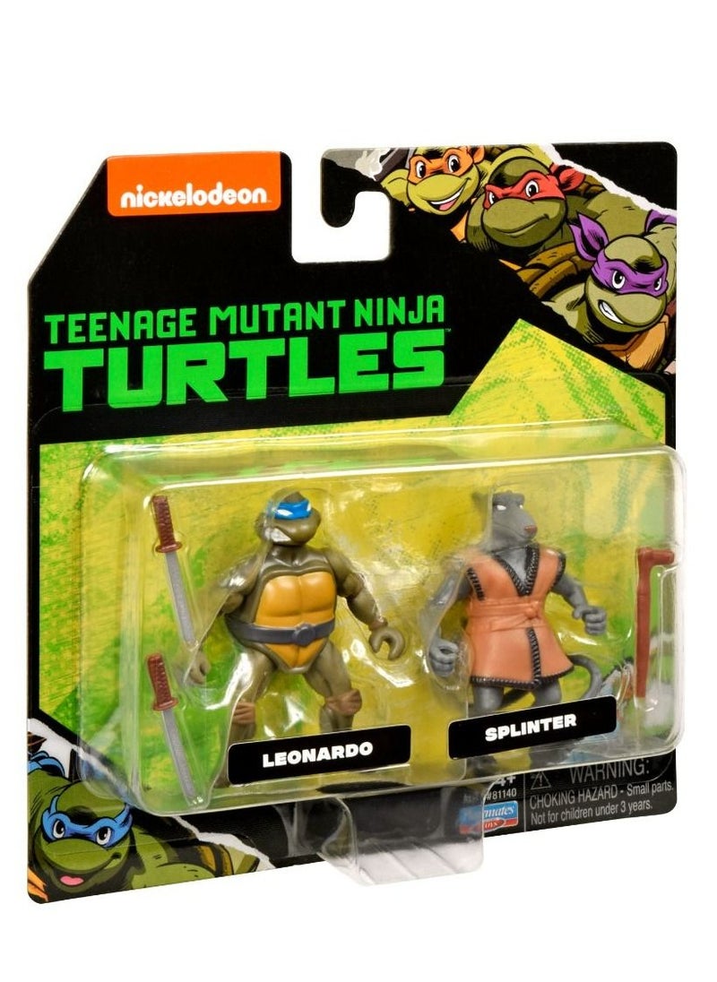 Teenage Mutant Ninja Turtles Teenage Mutant Ninja Turtles: Leo & Splinter Mini Figure 2 Pack  - Image 2