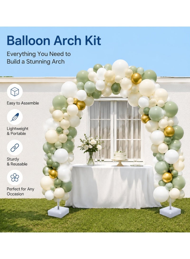 xppier Balloon Arch Kit with Base, Adjustable Balloon Arch Stand Kit for Outdoors Indoor, 50Pcs Balloon Clips, Balloon Pump Knotter for Wedding Baby Shower Birthday Party Supplies Decorations for Kids - Image 2