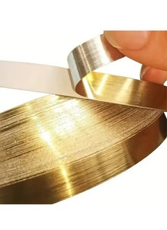 Generic 2PCS Gold Graphic Art Tape - Self-Adhesive, Decorative Duct Tape with Mirror Finish for DIY Projects, Wall, Floor, Cars  - Image 2