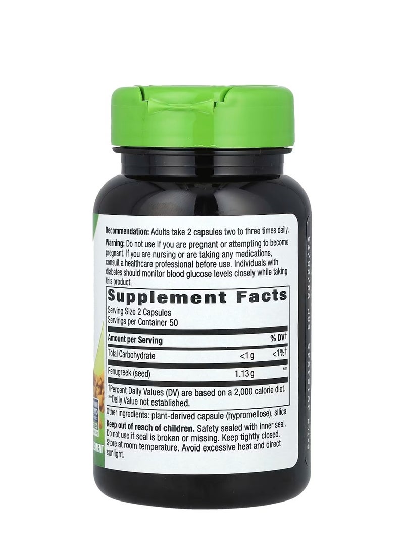 ناتشرز واي بذور الحلبة 1130 مجم 100 كبسولة نباتية (565 مجم لكل كبسولة) - Image 2