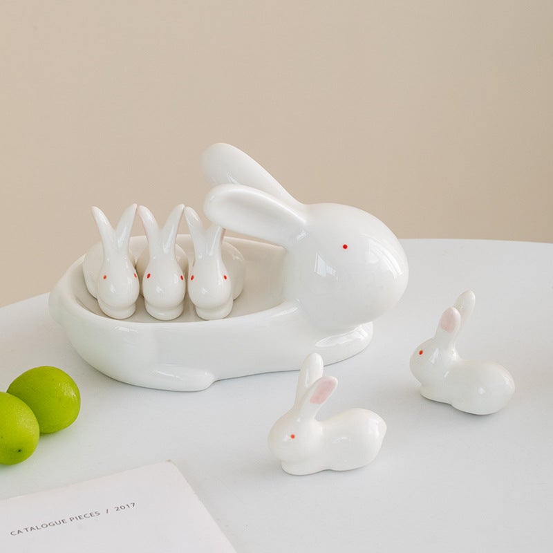 Readtu Cute Duck Ceramic Chopstick Rest - Image 3
