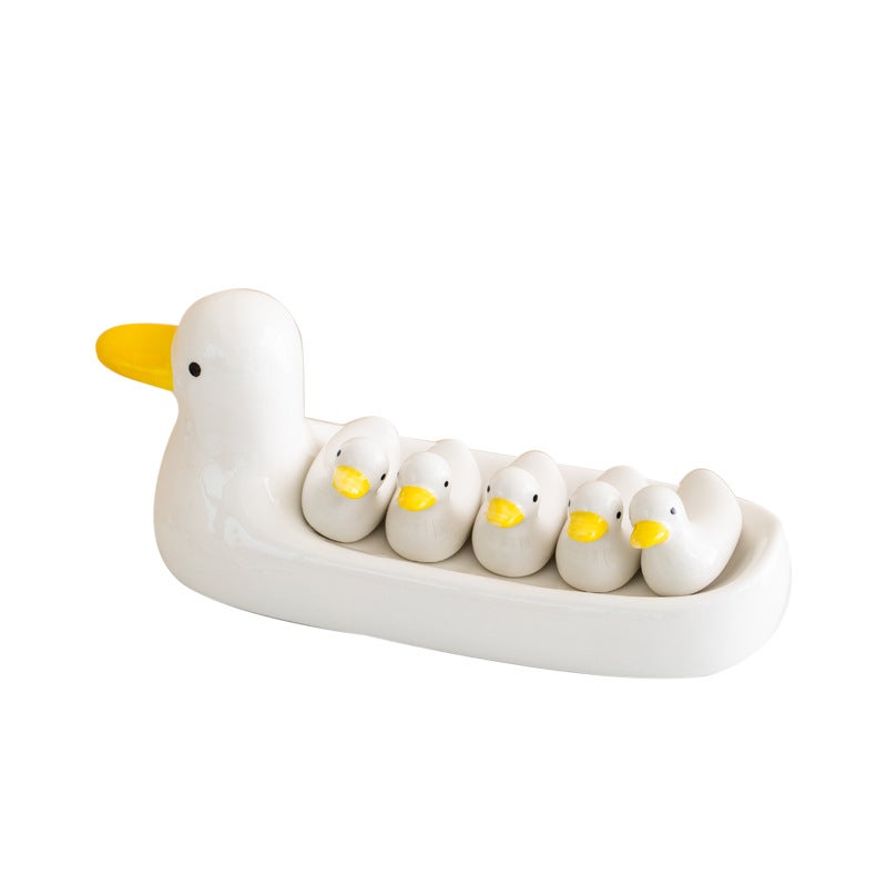 Readtu Cute Duck Ceramic Chopstick Rest - Image 5