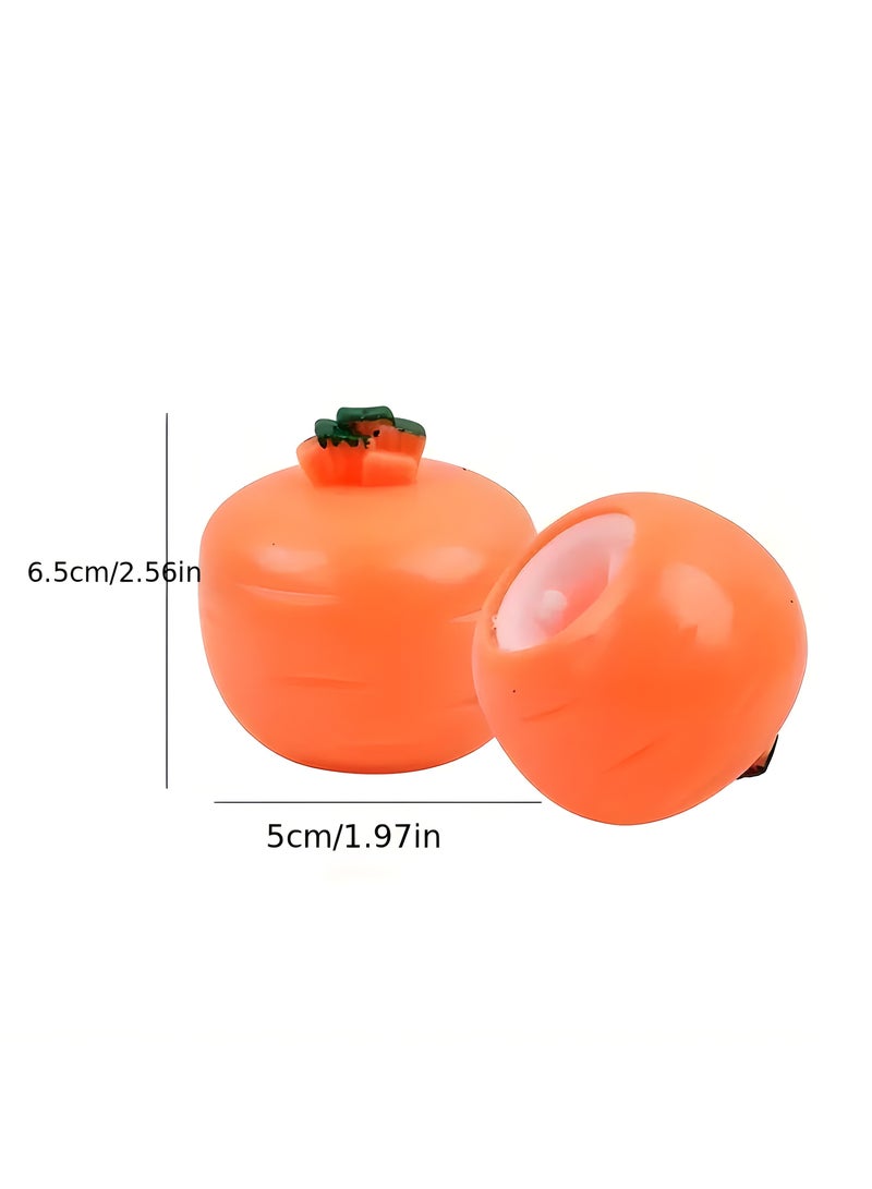 LIXADA 2pcs Cute Cartoon Carrot Head Bunny Squeeze Toy, Fun Prank Gag Gift for Youngsters and Adults, Educational Party Favor for Birthday, Special Festival - Assorted Colors, Rabbit Toys, Gift for Kids Age 3+(White and Pink)  - Image 3