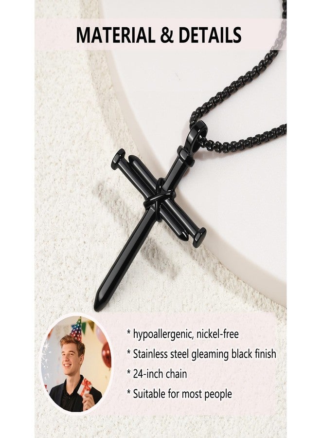 CXLDTE Easter Basket Stuffers Gifts Cross Necklace for Men Kids Teen Boys Gift Ideas 12 14 13 10 11 15 Year Old Baptism Christian Confirmation First Communion Gifts for Teens Teenage Boys To My Son from Mom - Image 3