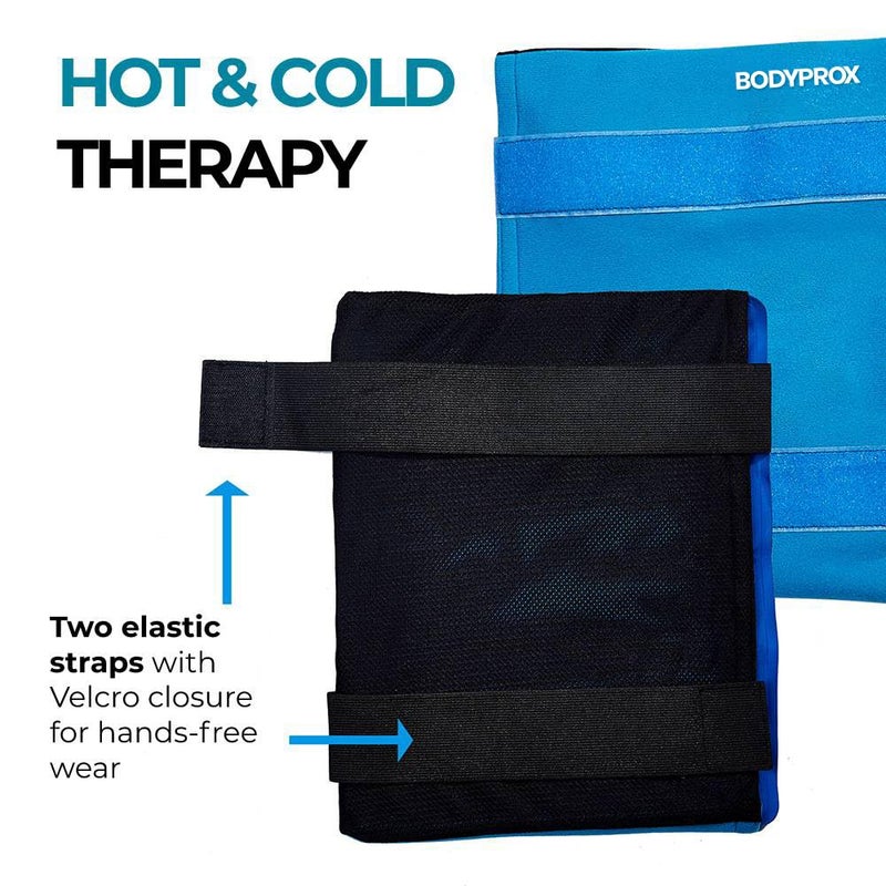 Bodyprox حزمة جيل مرنة كبيرة للكتفين والذراعين والظهر والفخذين. لفافة للعلاج بالحرارة والبرودة - Image 4