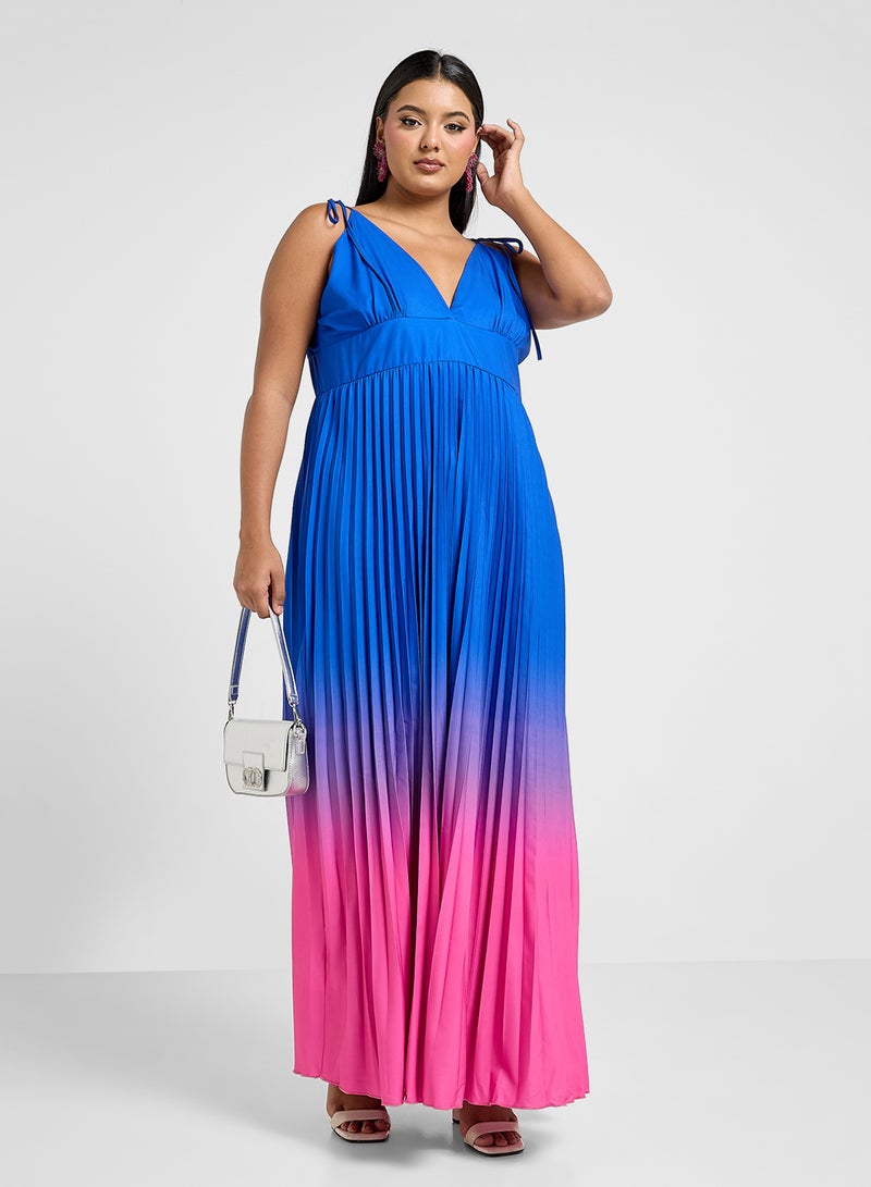 ايلا بلس فستان أومبر مطوي - Image 4