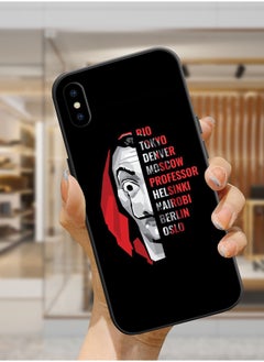 Protective Shockproof Case Cover For Apple iPhone X Money Heist street fashion art Drawing