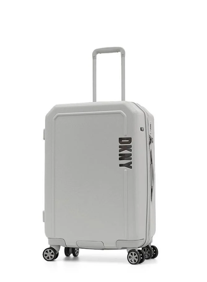 DKNY Clean Cut Hardside Luggage on Wheels for Unisex | Ultra Lightweight ABS on with Spinner Wheels 4 Color Sky Grey