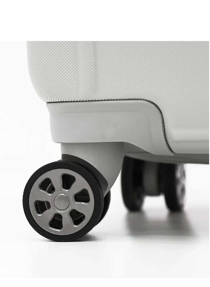 DKNY Clean Cut Hardside Luggage on Wheels for Unisex | Ultra Lightweight ABS on with Spinner Wheels 4 Color Sky Grey