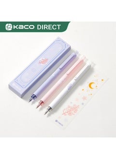 Kaco Rocket Gel Pens Cute Stationery 3 Pieces Set, 0.7 Mm Medium Point, 2 Black Ink And 1 Coral Ink, Quick Drying Aesthetic Cute Pens Office Supplies  - Image 3
