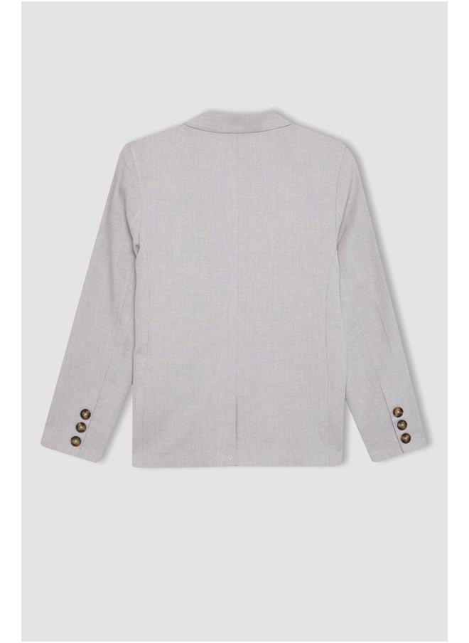 DeFacto - Boy Regular Fit Blazer Collar Long Sleeve Woven Jacket - Image 1