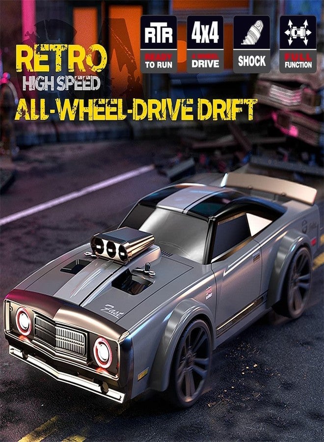 Samtop RC Drift Car Remote Control Car 1/16 Scale 38KM/H High Speed Fast 4WD RC Car 2.4Ghz Steering Control Full Scale with LED Lights 2Pcs Rechargeable Batteries Racing for Kids and Adults Gift - Image 2