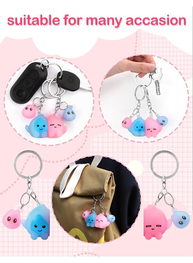 1Pair ChunlongFour Cute Couple Matching Keychains, Romantic His and Hers Keyring Set, Best Gift for Boyfriend Girlfriend Him Her, Valentine's Day Christmas Birthday Anniversary Presents - Image 4
