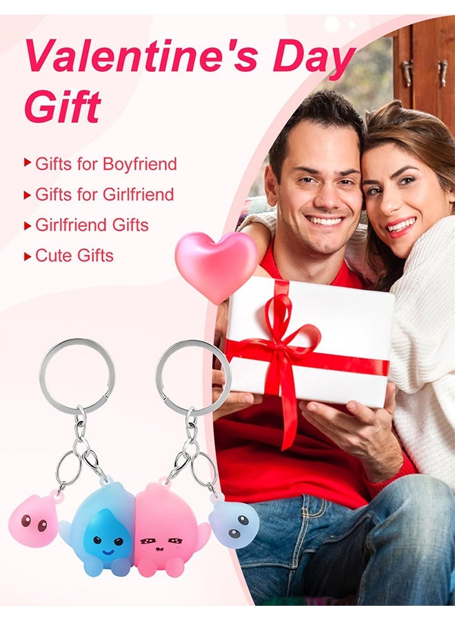 1Pair ChunlongFour Cute Couple Matching Keychains, Romantic His and Hers Keyring Set, Best Gift for Boyfriend Girlfriend Him Her, Valentine's Day Christmas Birthday Anniversary Presents - Image 5