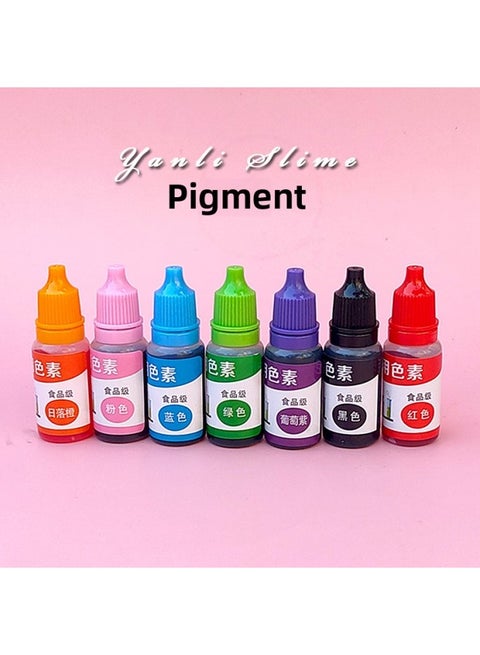 Invisible Through Thai Slime Suit Frozen Hard Crystal Mud Net Red Foaming Gum Glitter Material Decompression Slime-Color:Invisible Transparent Thai 400ml + 7 Colors Of Pigments, Five-piece Packaging Box