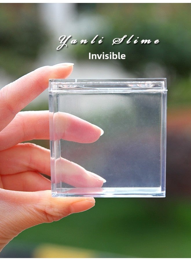 Invisible Through Thai Slime Suit Frozen Hard Crystal Mud Net Red Foaming Gum Glitter Material Decompression Slime-Color:Invisible Transparent Thai 400ml + 7 Colors Of Pigments, Five-piece Packaging Box