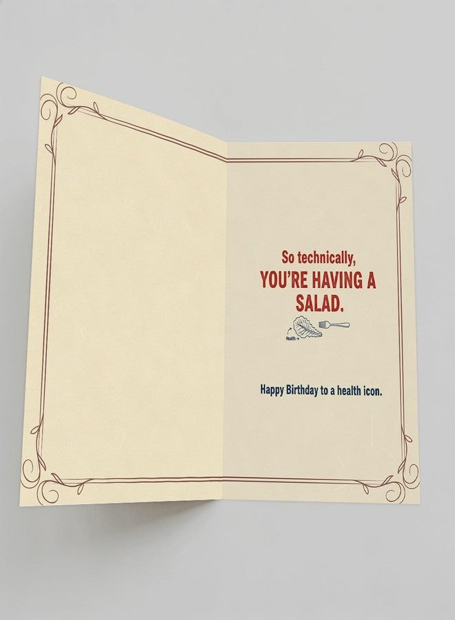 ATTLVV Funny Birthday Card, Food Humor Birthday Gift, with Kraft Envelope and Gold Seal Sticker - Image 2