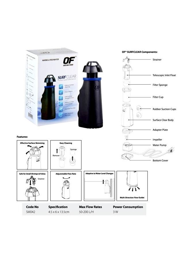 Ocean Free - Aquatic Surf Clear Skimmer (Marine And Freshwater) - Image 1