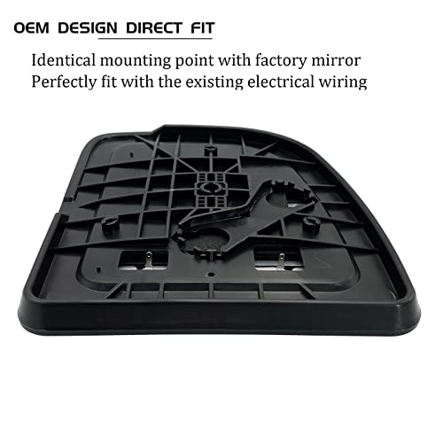 SKARUMMER Driver Left Side Heated Mirror Glass Replacement for 2002-2014 Ford E150 E250 E350 E450, 2000-2005 Ford Excursion, 1999-2007 Ford F-250 F-350 F-450 F-550 Side View Heated Convex Mirror - Image 5