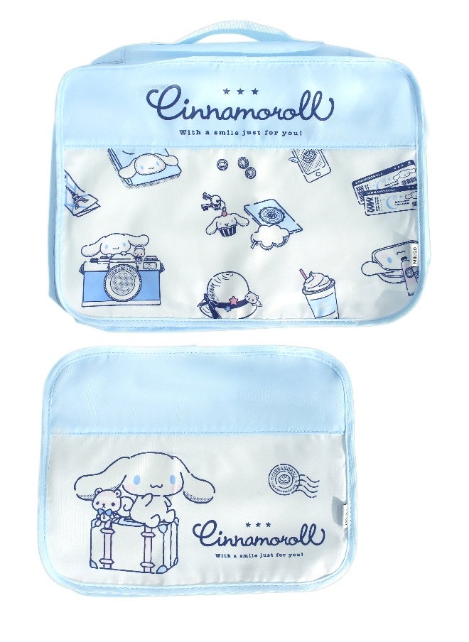 Miniso Store your clothes in these 2 Cinnamoroll-themed storage bags. 