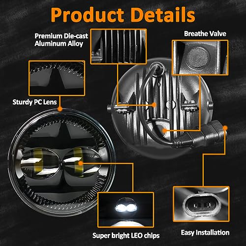 RoadandLord For f150 LED Fog Lights Compatible with 2006-2014 F150 Ranger 2008-2011 Expedition 2007-2014 Fog Lamps, Dual Color DOT Approved Bumper Driving Light Kit (Dual Color Light) (Dual Color Light) - Image 2