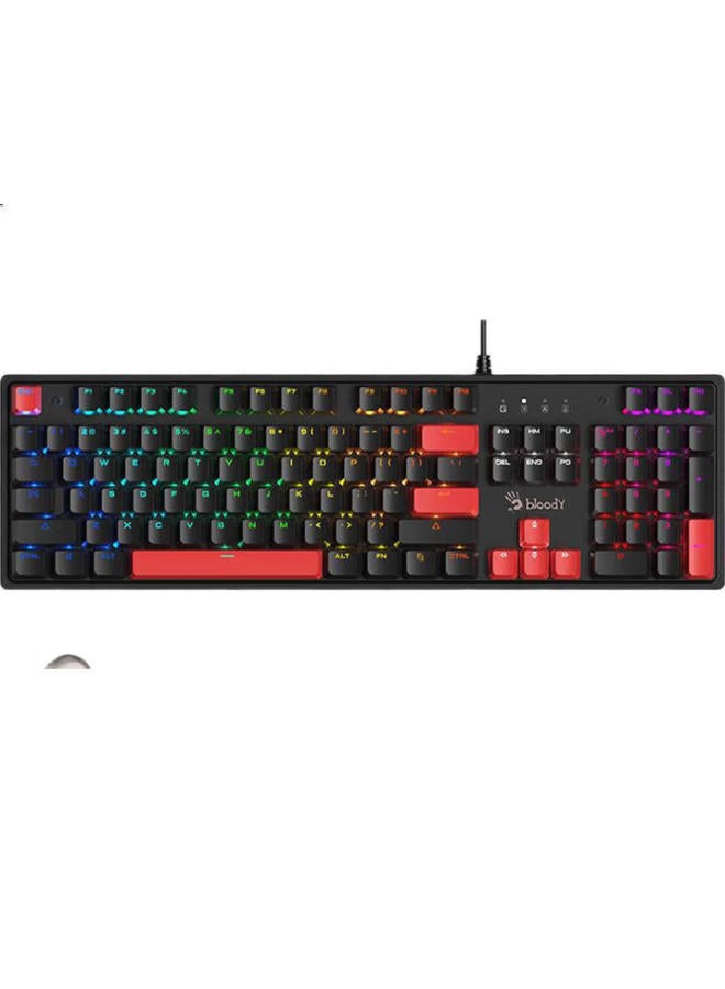 A4TECH A4Tech S510R Mechanical Keyboard, Wired High-End Gaming Peripheral, External For Computer And Laptop, Blood Hand Phantom Gaming Keyboard, 104 Keys, Rgb, Brown Switch - Image 3