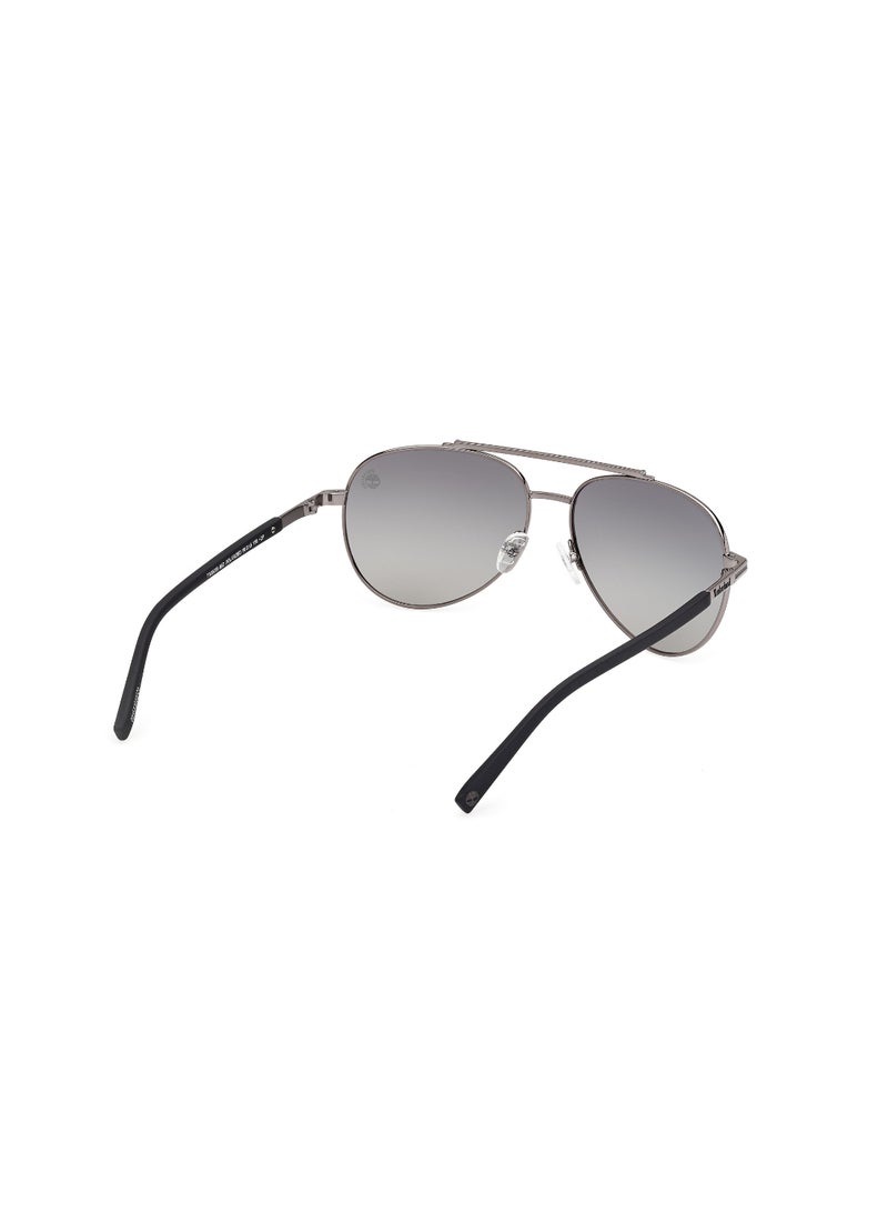 TIMBERLAND FULL RIM MALE PILOT GREY METAL SUNGLASSES - Image 5