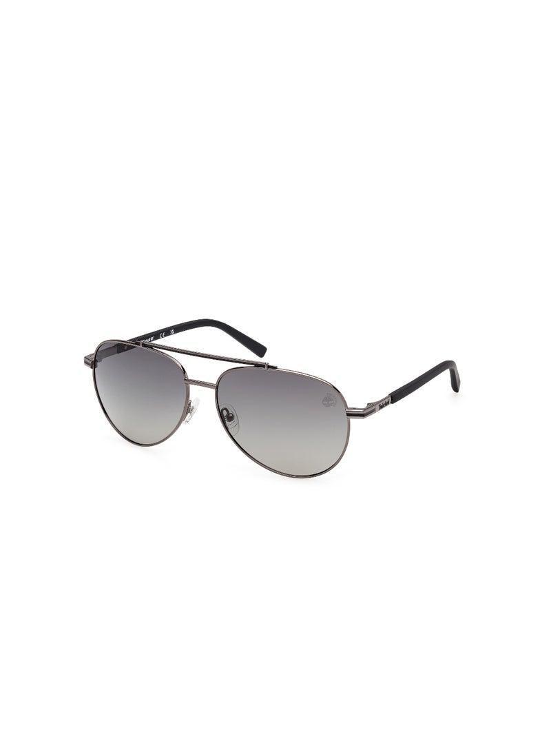 TIMBERLAND FULL RIM MALE PILOT GREY METAL SUNGLASSES - Image 1