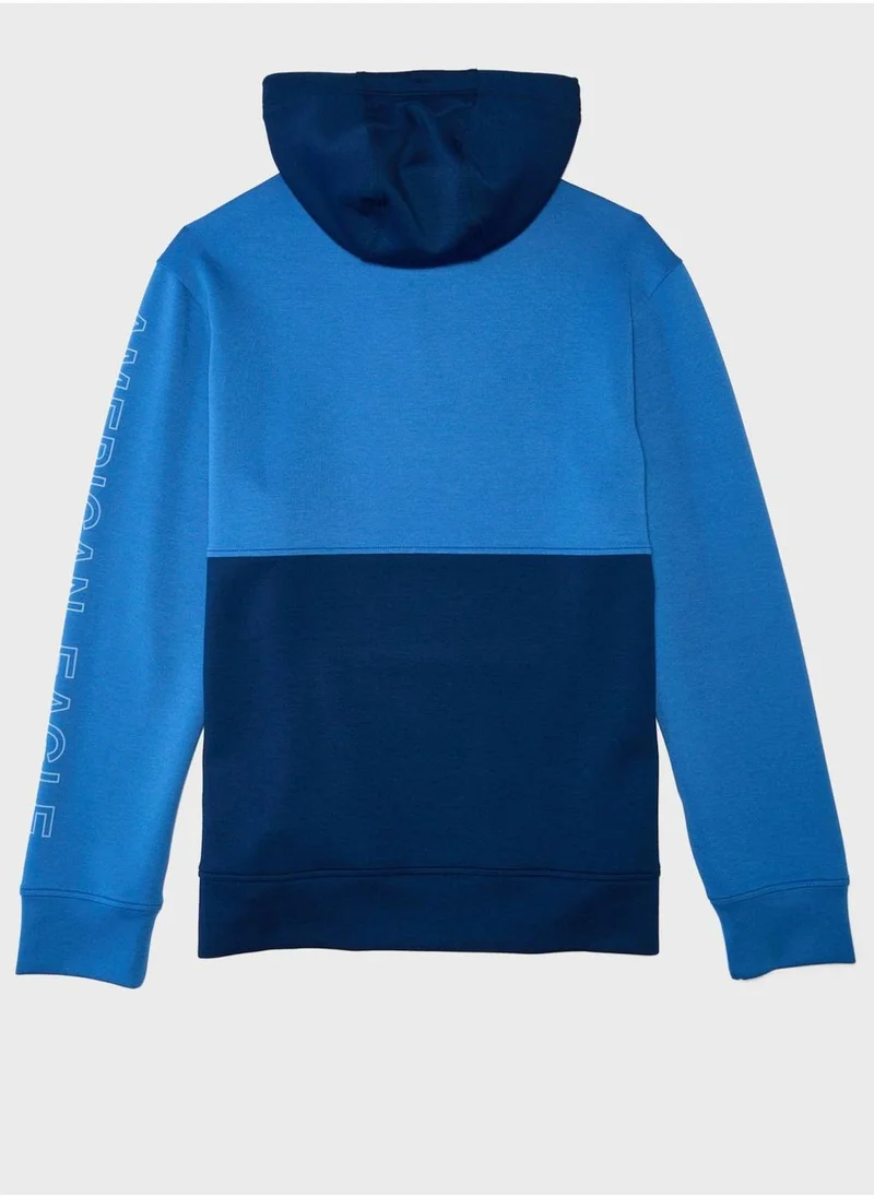 American Eagle Color Block Hoodie