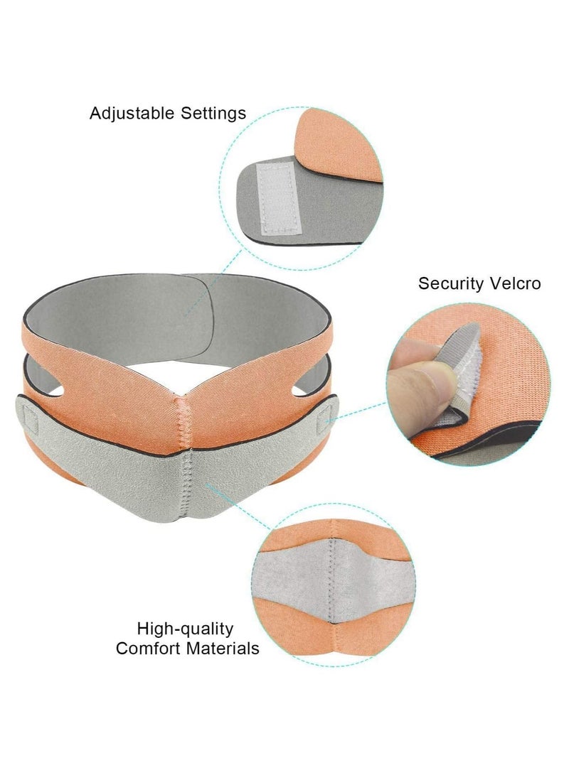 NIBEMINENT Double Chin Reducer, Face Slimming Strap, Pain-Free V-Line Cheek Lift Up Band, Shaper for Anti Aging Wrinkle, Reducing Chin, Snoring (Orange) - Image 5