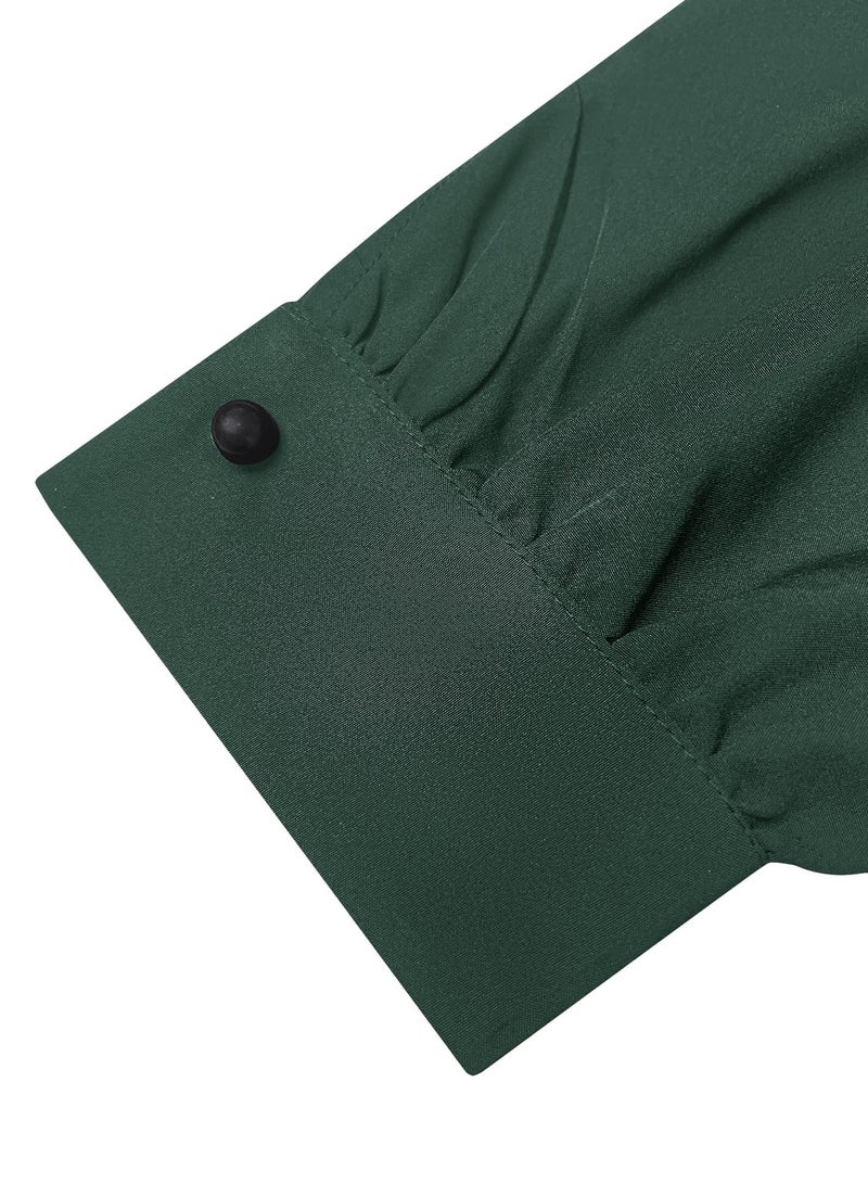 Solid Color Zipper Abaya Muslim Dresses for Women Girls Pockets Islamic Prayer Clothes - Image 4