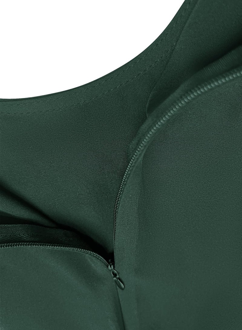 Solid Color Zipper Abaya Muslim Dresses for Women Girls Pockets Islamic Prayer Clothes - Image 5