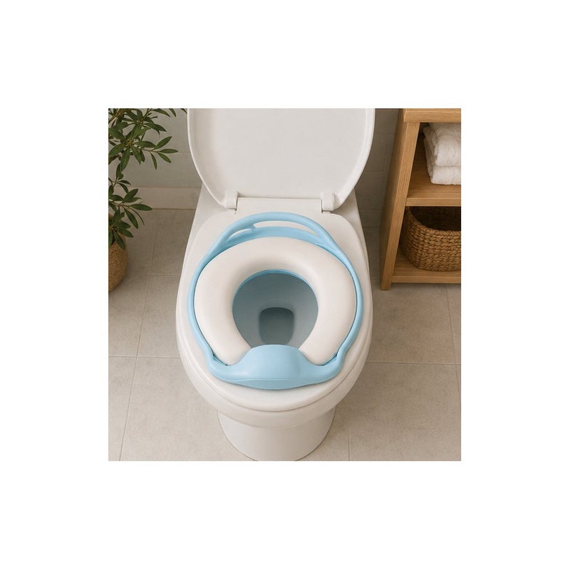 Birkie Toddler Toilet Training Seat in Blue and White for Ages 6 Months and Up - Image 4