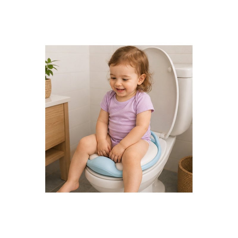 Birkie Toddler Toilet Training Seat in Blue and White for Ages 6 Months and Up - Image 3