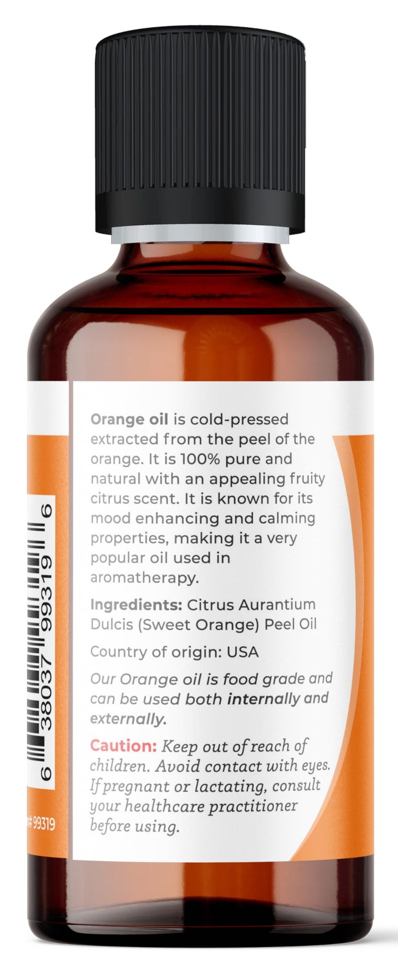 Viva Doria 100% Pure Sweet Orange Essential Oil, Undiluted, Food Grade, USA Orange Oil, 30 mL (1 Fl Oz) - Image 2