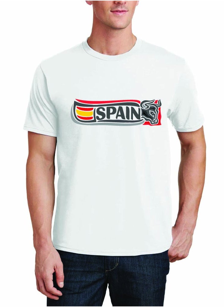 Generic - Spain Adult T-Shirt for Mens - Round Neck Short Sleeve Cotton T-Shirt - Soft and Comfortable Men Tshirt - Perfect for Souvenir - Spanish Tshirt - Image 1