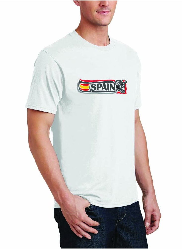 Generic - Spain Adult T-Shirt for Mens - Round Neck Short Sleeve Cotton T-Shirt - Soft and Comfortable Men Tshirt - Perfect for Souvenir - Spanish Tshirt - Image 1