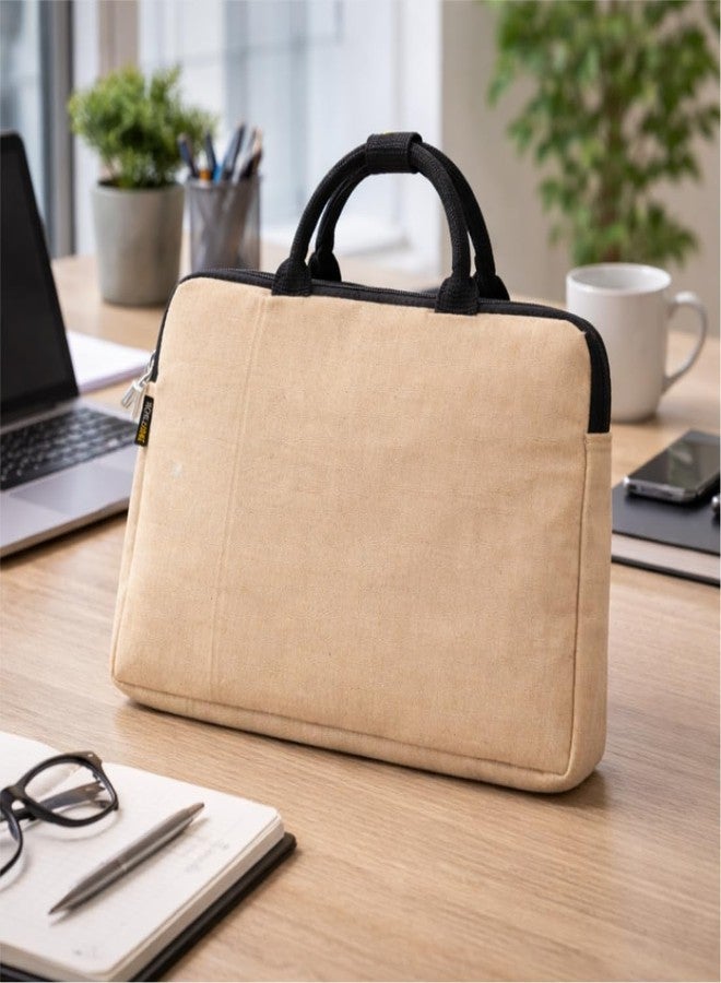 WORLDONE Jute Office Bag/Handbag for Working Professionals, Eco Friendly, Biodegradable, Perfect for Carrying Document and Office Essentials/Accessories, Size FC, Set of 1 - Image 4