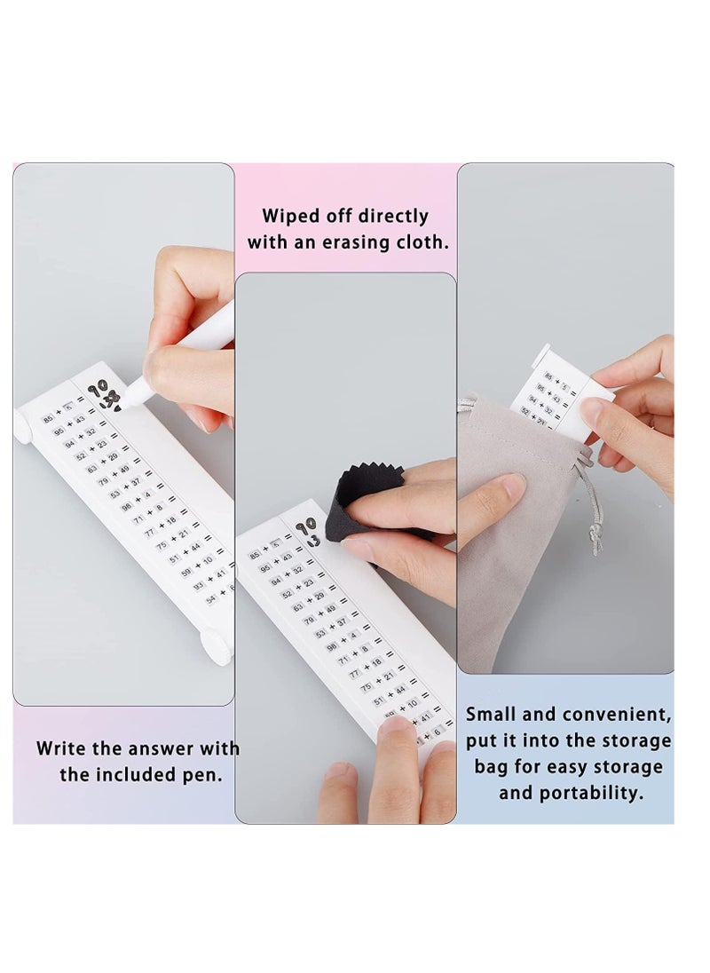 SYOSI - Practice Math Board Children's Reusable Oral Calculation Exercise Board, Erasable Math Scrolling Board Subtraction and Addition Math Counting Writing Board for Learning Education - Image 1
