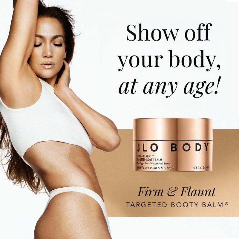JLO Beauty بلسم جيلو بيوتي المستهدف لشد المؤخرة + إظهار | يشد، يرطب، يحسن مرونة البشرة ويستهدف الذراعين، الخصر، المؤخرة، الوركين والفخذين | 4.2 أونصة - Image 2