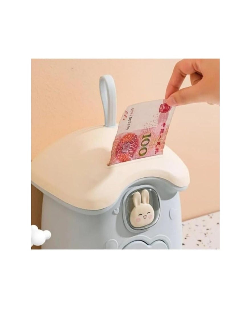 Generic - Reusable Kids Money Box with Key Lock - Large Plastic Money Box for Home - Image 1